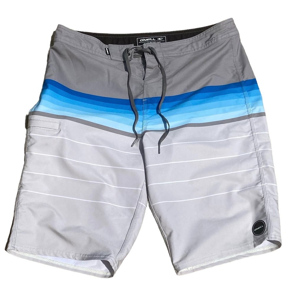 O'Neill Men's Gray and Blue Swim Shorts